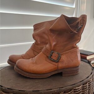 Frye Brown Leather Ankle Booties